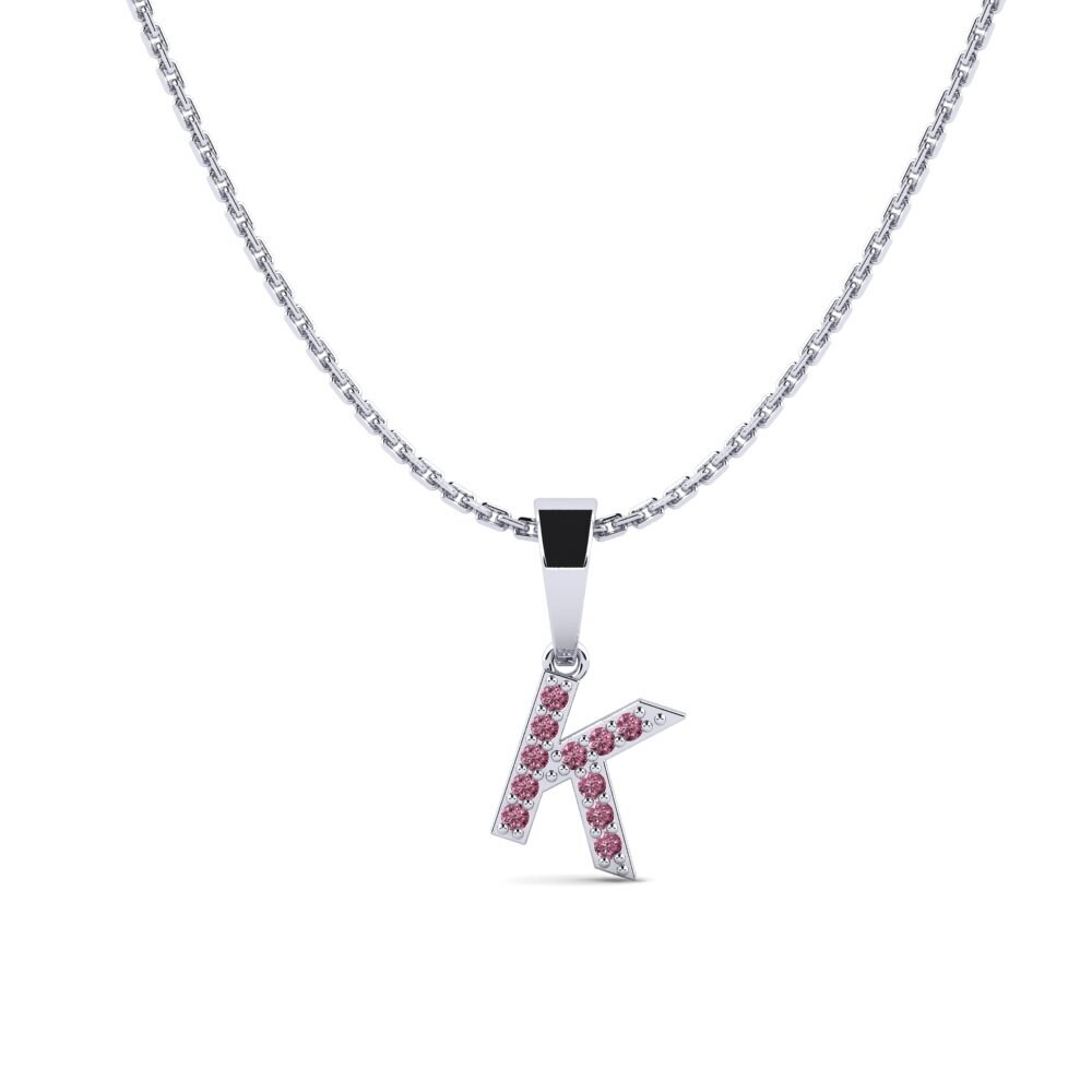 Weißgold 750 Rhodolit-Granat Damen anhänger Monto - K