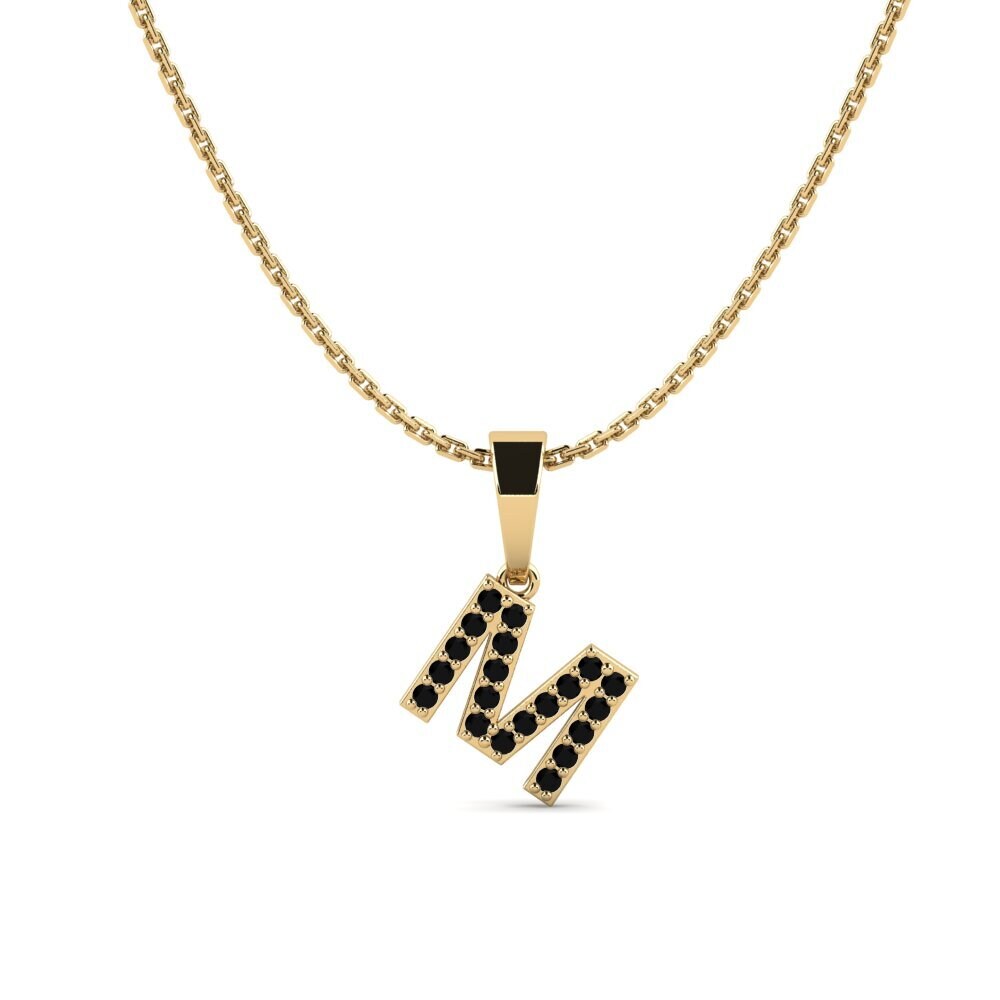 Schwarzer Diamant Damen anhänger Monto - M