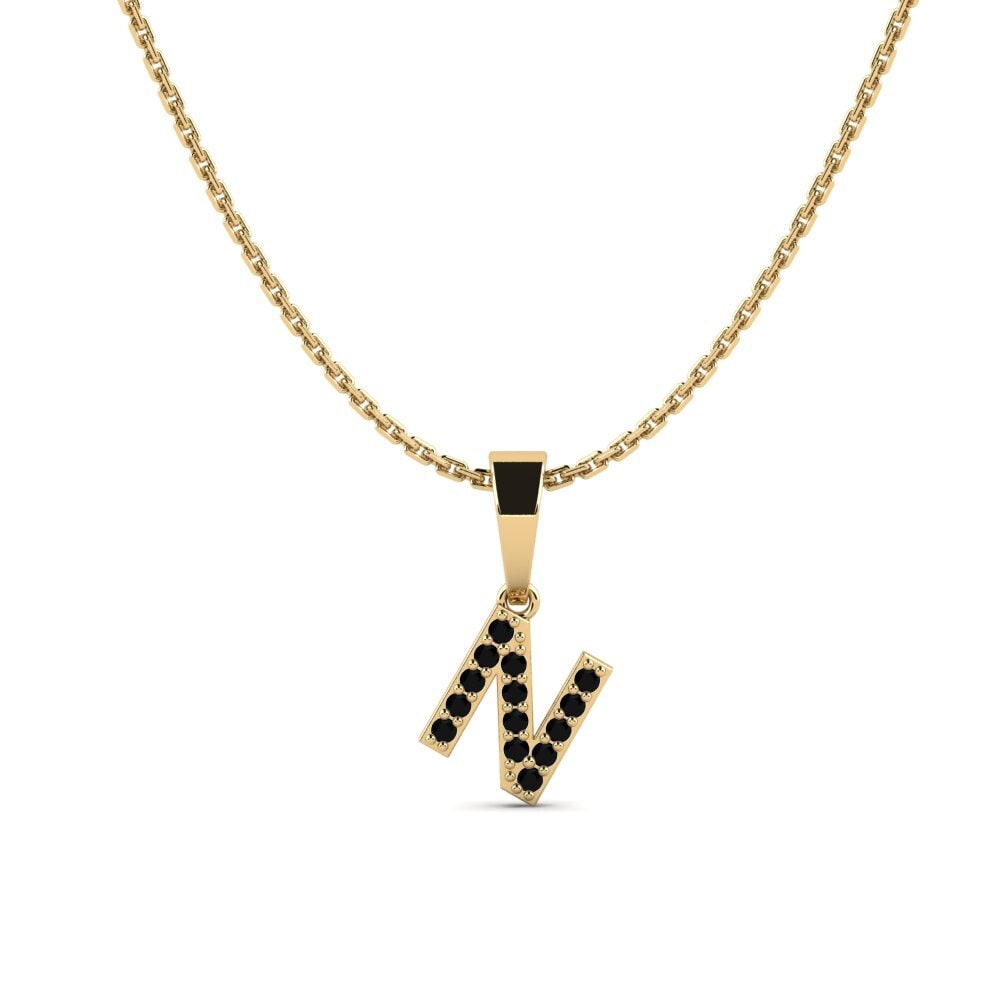 Schwarzer Diamant Damen anhänger Monto - N