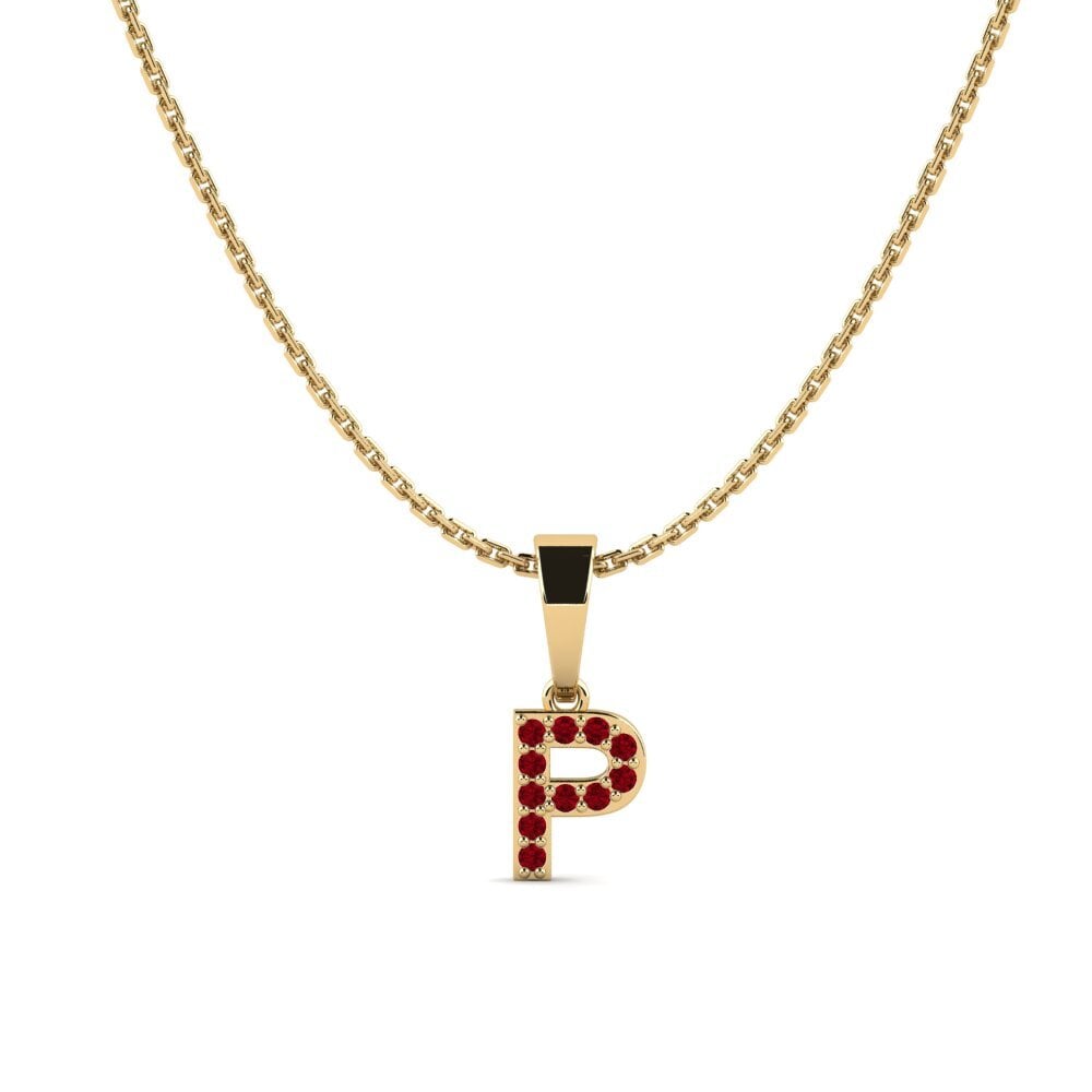 Roter Zirkonia Damen anhänger Monto - P