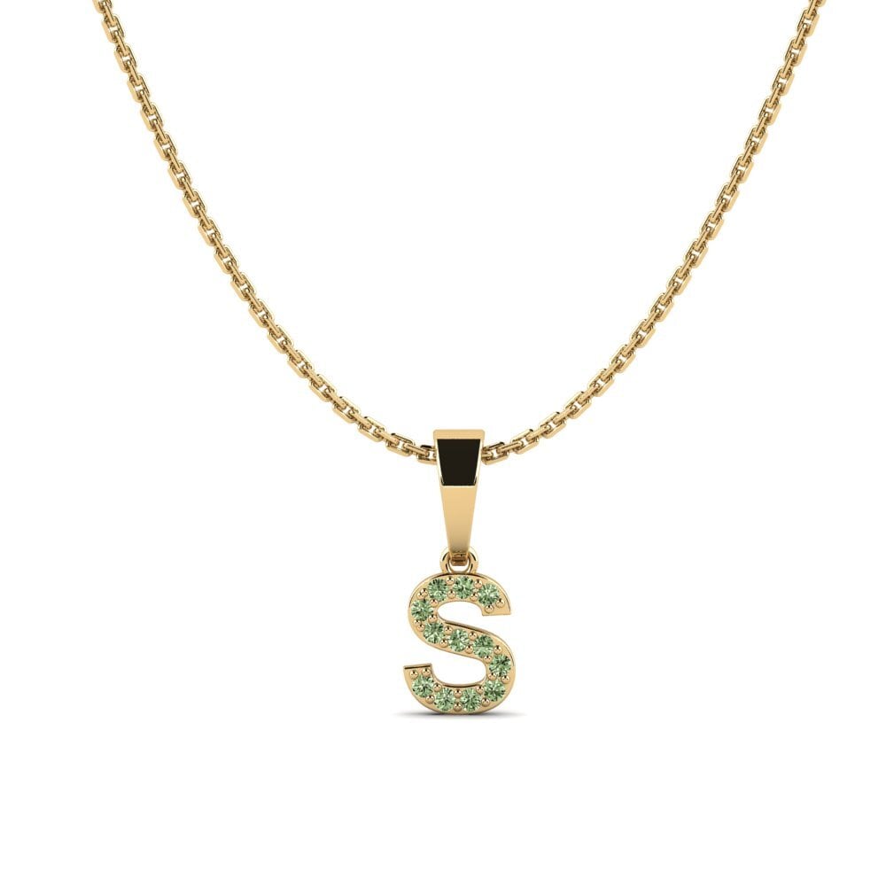 Grüner Diamant Damen anhänger Monto - S