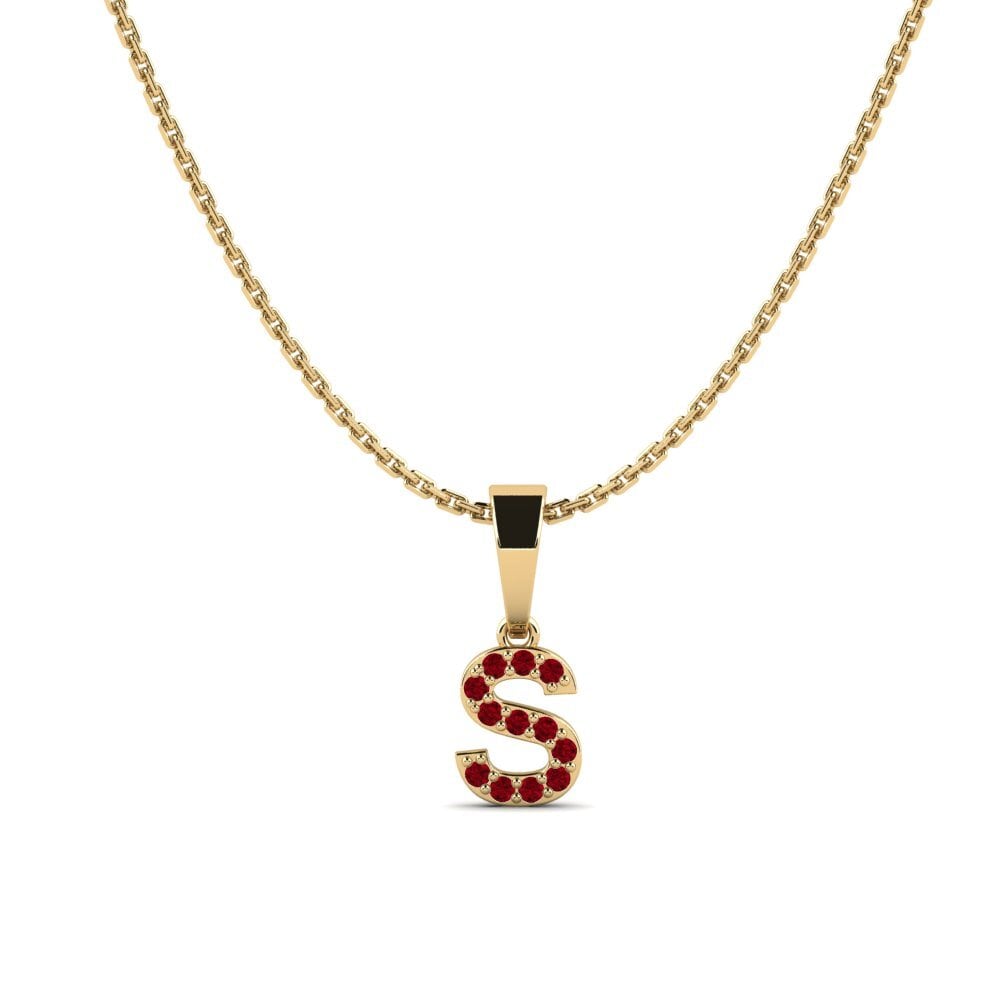Roter Zirkonia Damen anhänger Monto - S