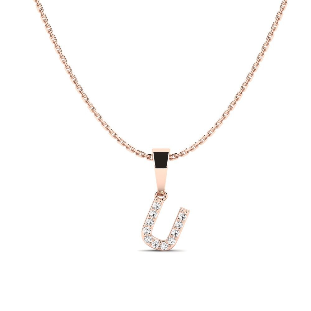 Rotgold 585 Moissanit Damen anhänger Monto - U