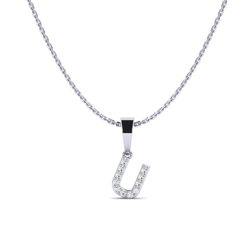 950 Platin Moissanit Damen anhänger Monto - U