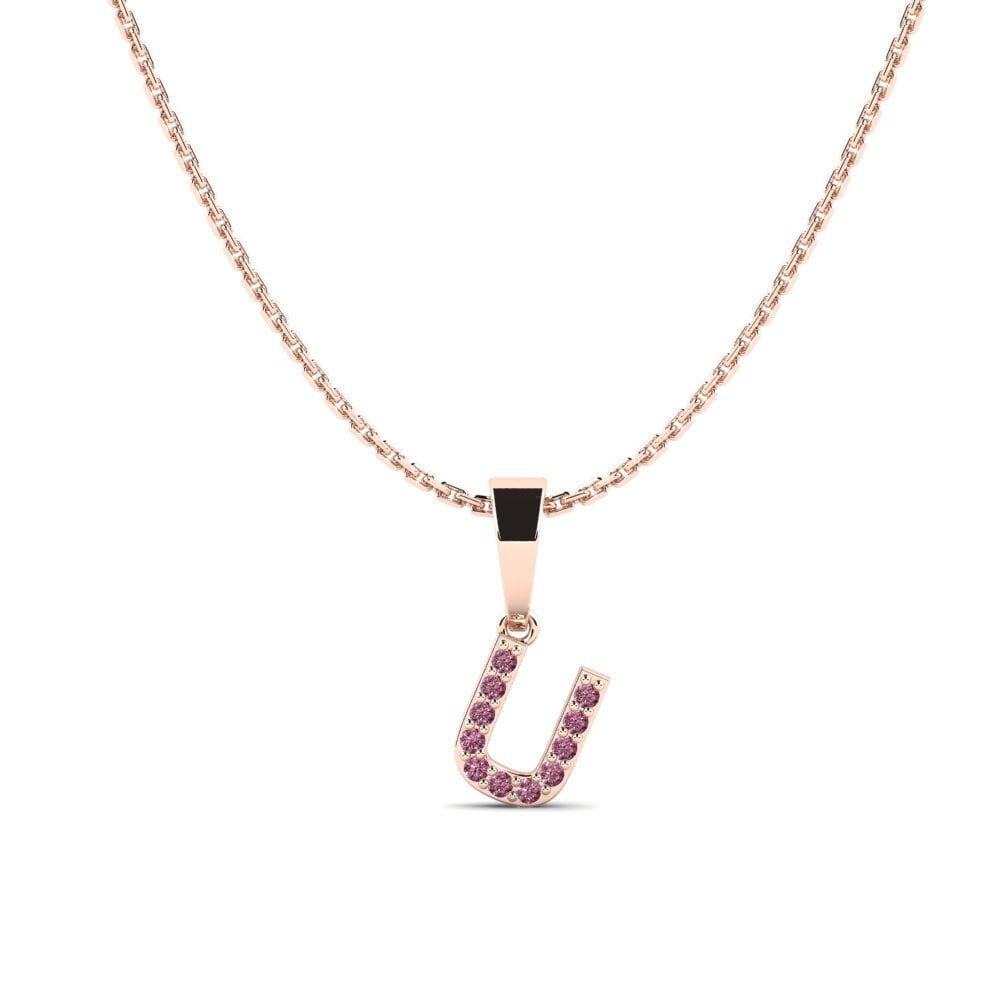 Rotgold 375 Rhodolit-Granat Damen anhänger Monto - U