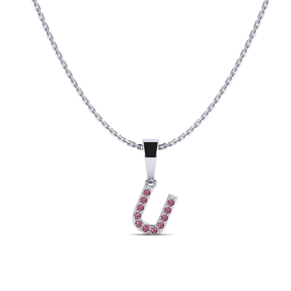 Weißgold 750 Rhodolit-Granat Damen anhänger Monto - U