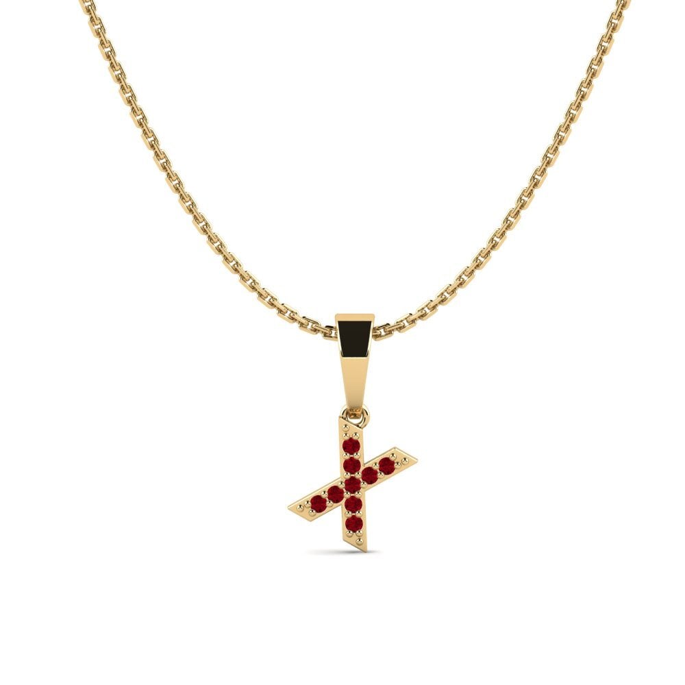 Roter Zirkonia Damen anhänger Monto - X