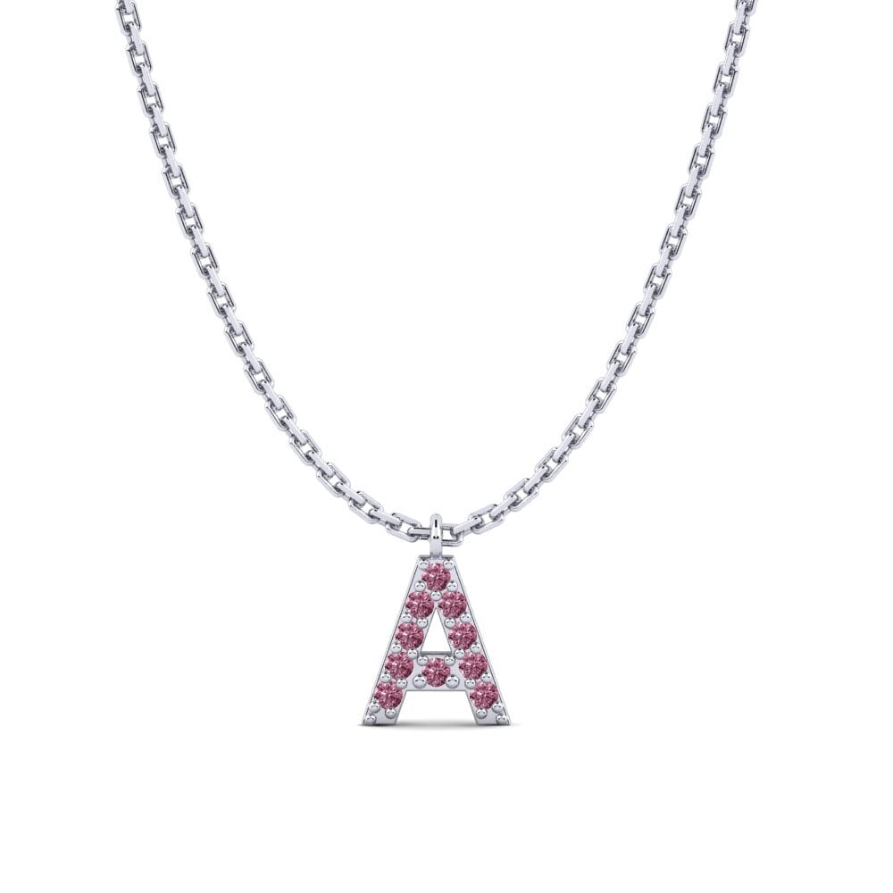 Weißgold 750 Rhodolit-Granat Damen halskette Avaja - A