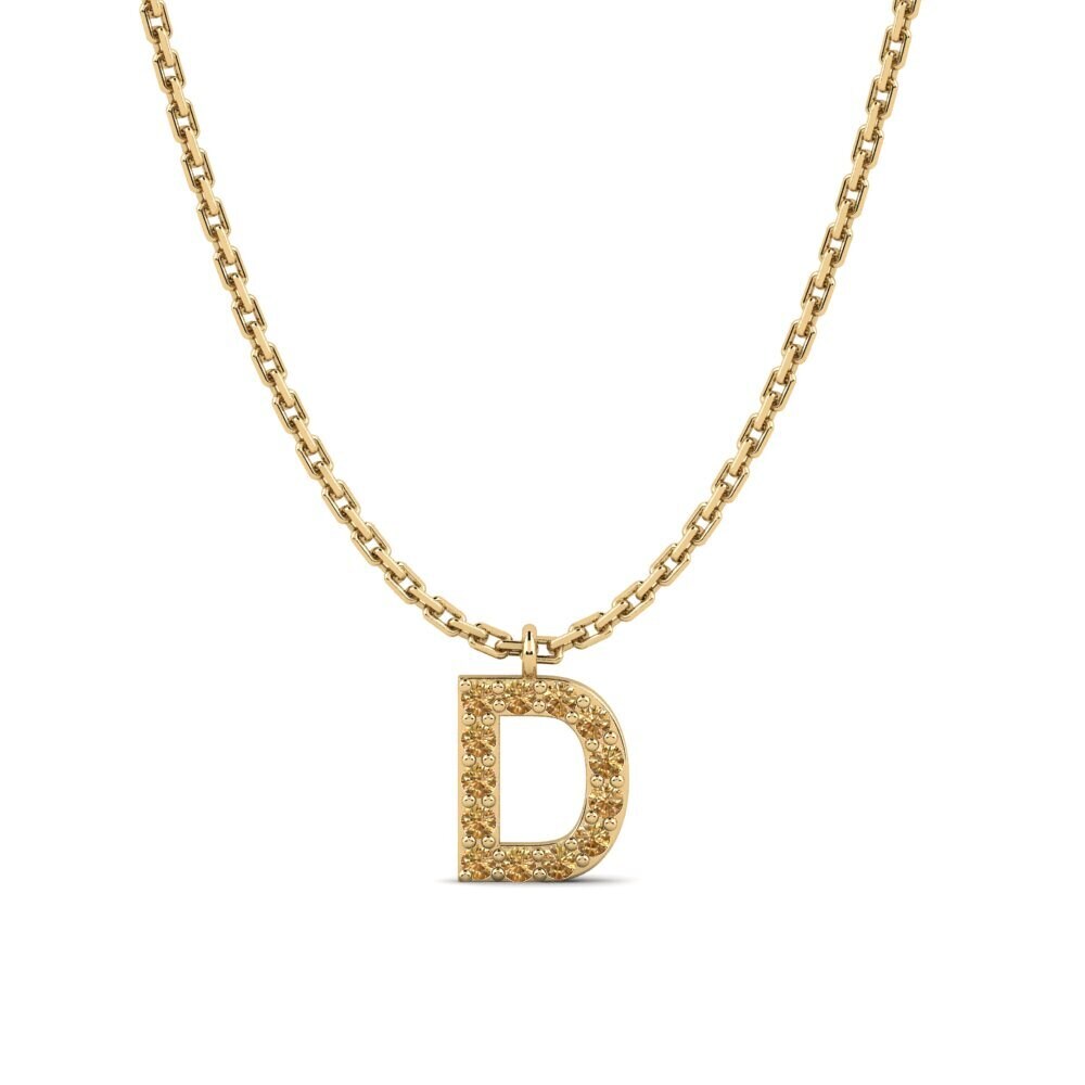 Round Brown Diamond Women's Necklace Avaja - D