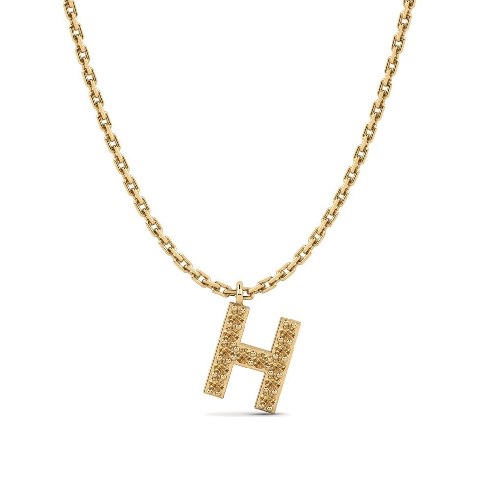 Round Brown Diamond Women's Necklace Avaja - H