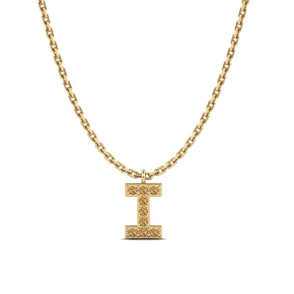 Round Brown Diamond Women's Necklace Avaja - I