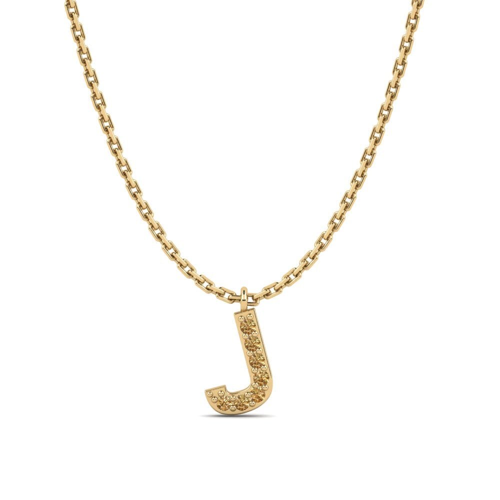 Round Brown Diamond Women's Necklace Avaja - J