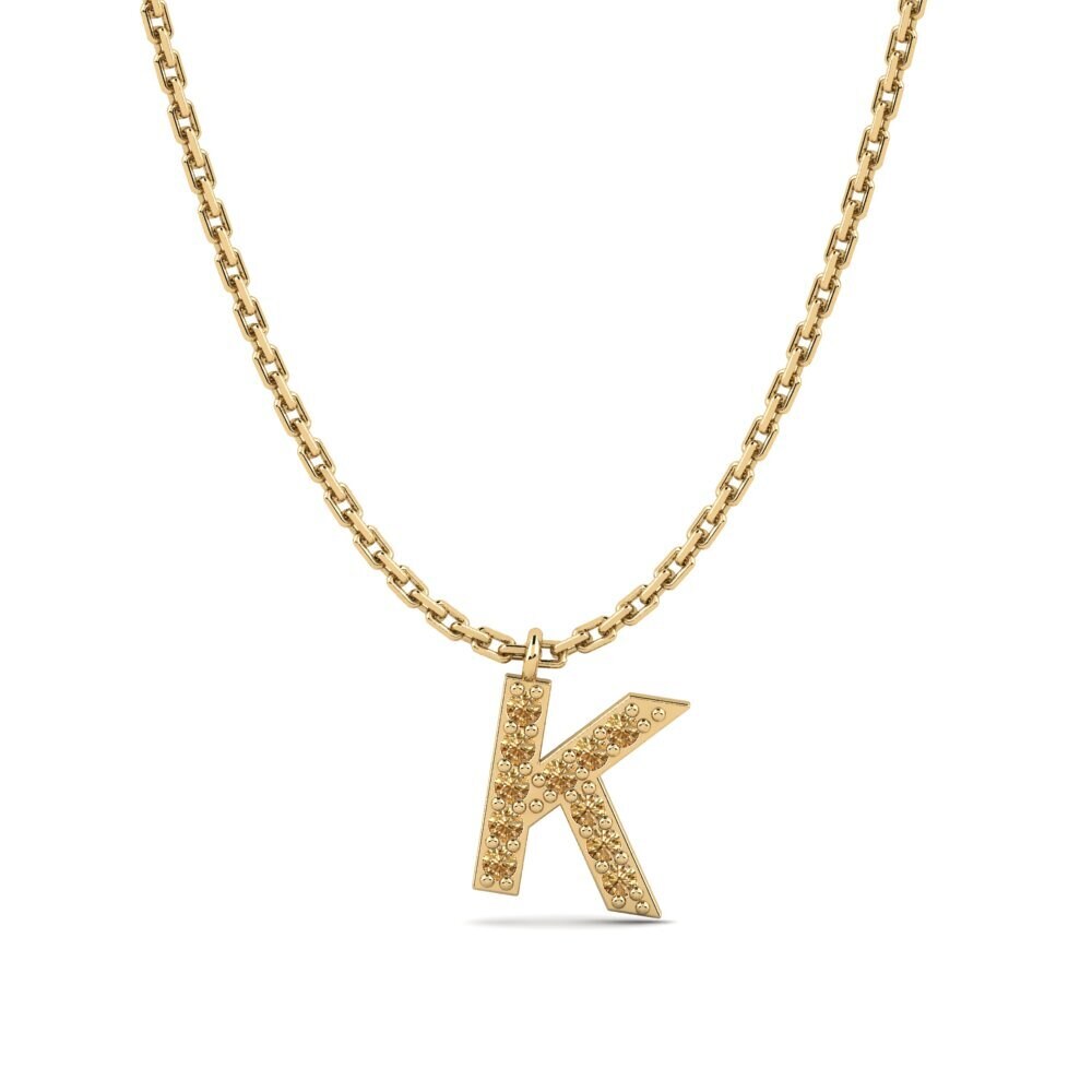 Round Brown Diamond Women's Necklace Avaja - K