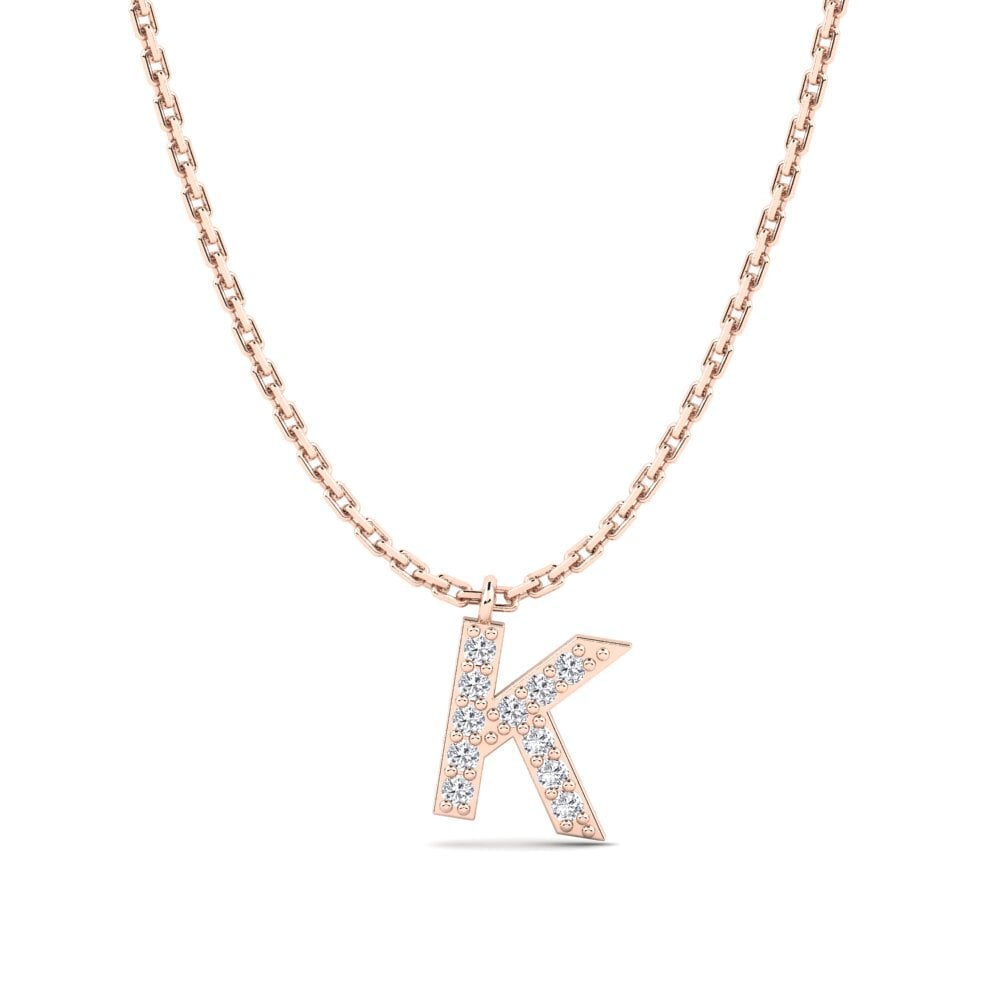 14k Oro Rosa Redondo Collar de Mujer Avaja - K