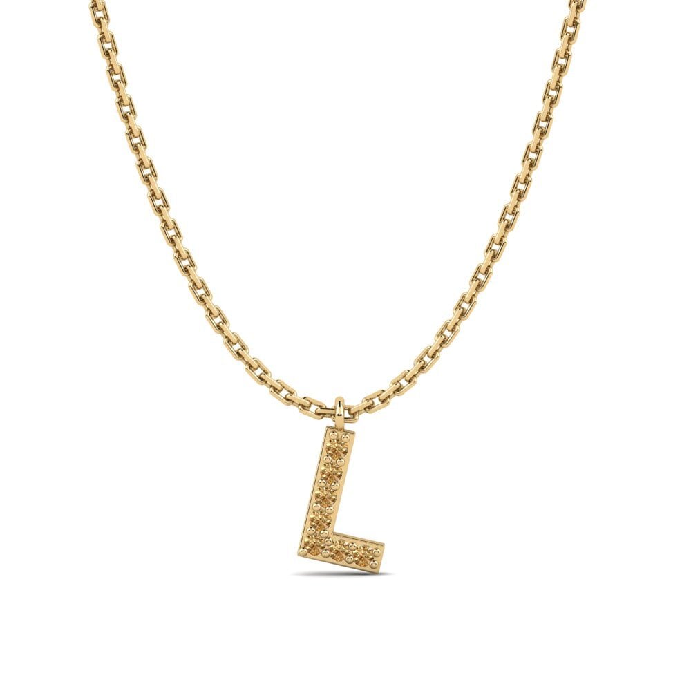 Round Brown Diamond Women's Necklace Avaja - L
