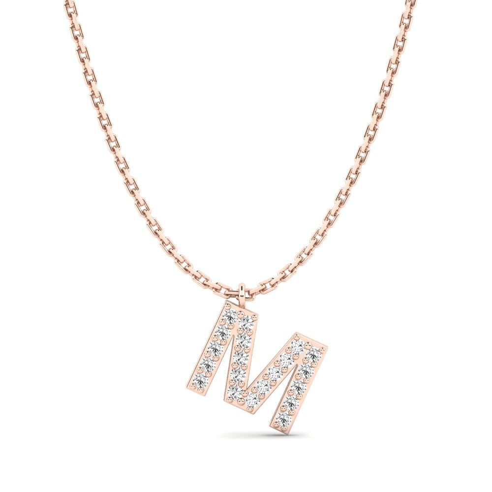 Rotgold 585 Moissanit Damen halskette Avaja - M