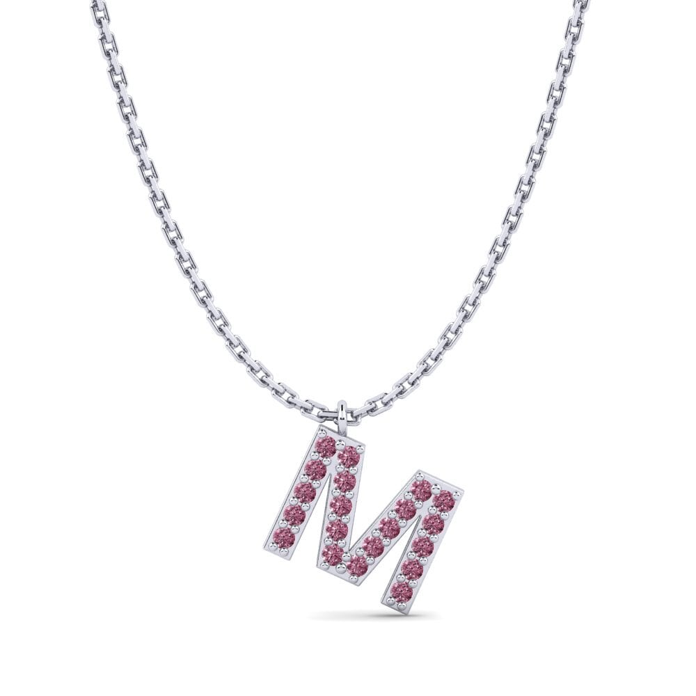 Weißgold 750 Rhodolit-Granat Damen halskette Avaja - M