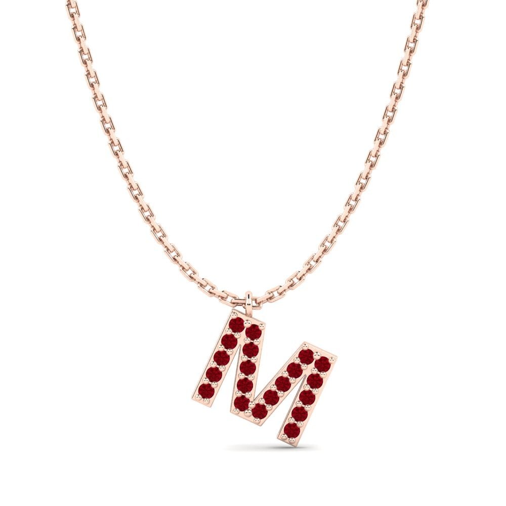 Rotgold 585 Roter Zirkonia Damen halskette Avaja - M