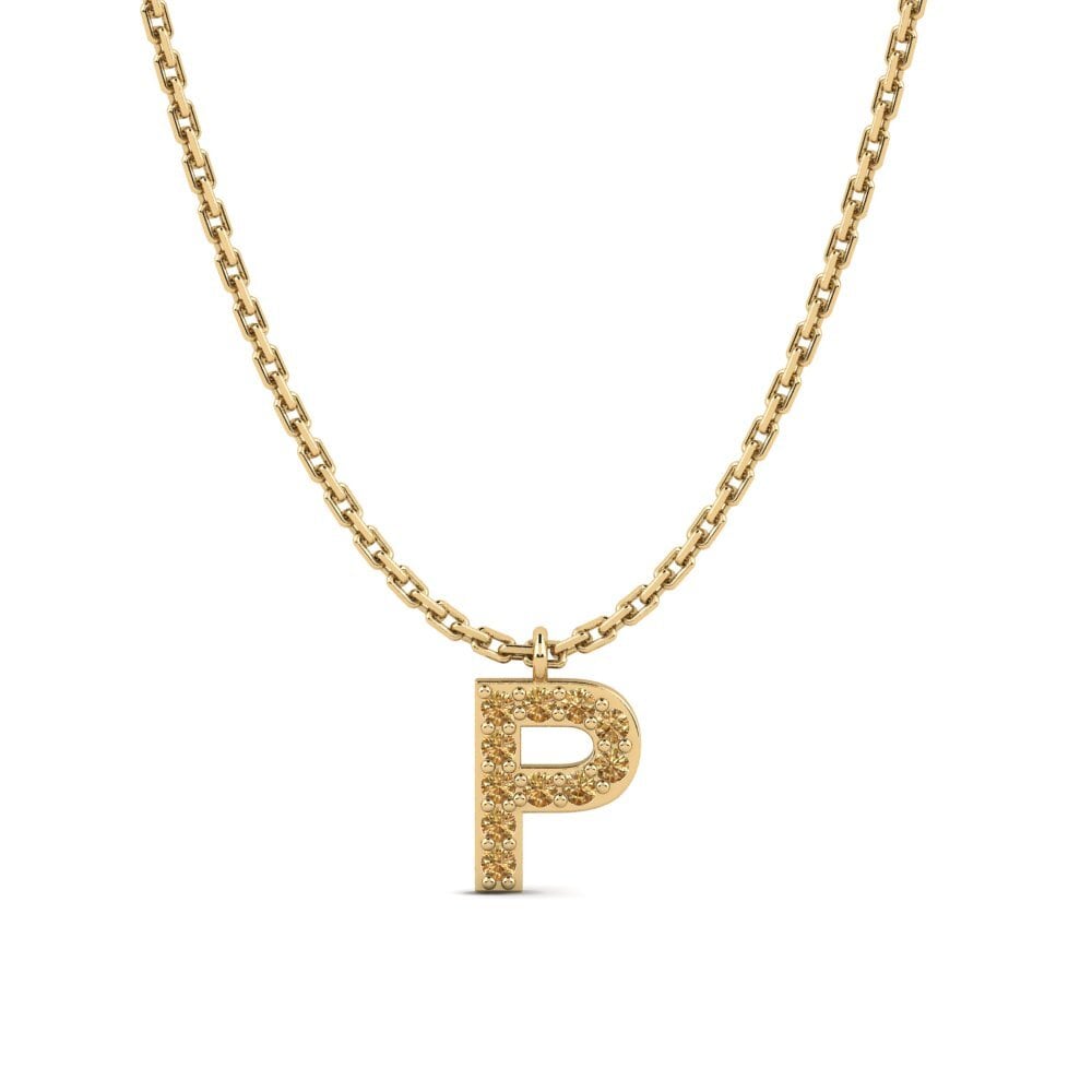 Round Brown Diamond Women's Necklace Avaja - P
