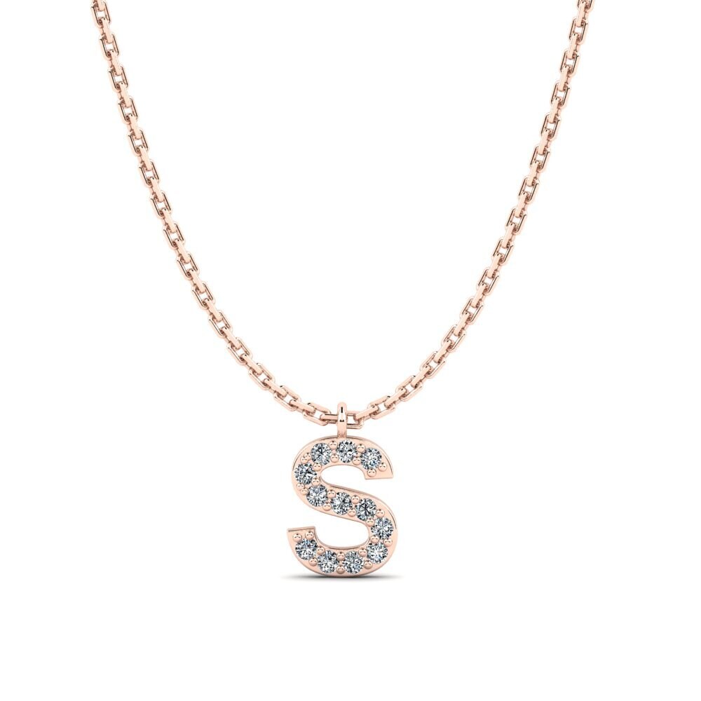 Rotgold 375 Zirkonia Damen halskette Avaja - S