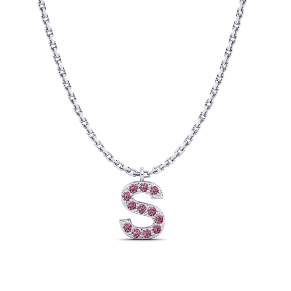 Weißgold 750 Rhodolit-Granat Damen halskette Avaja - S