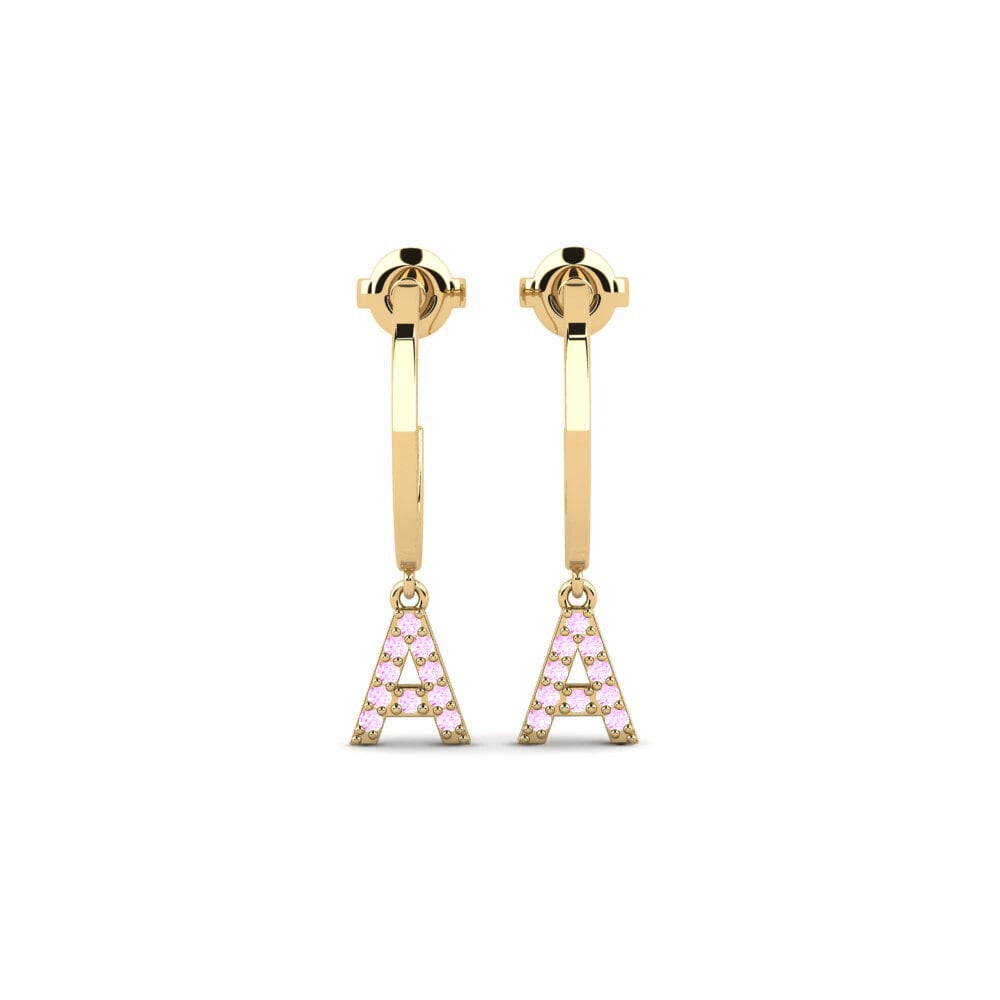 Pink Sapphire Women's Earring Bundok - A