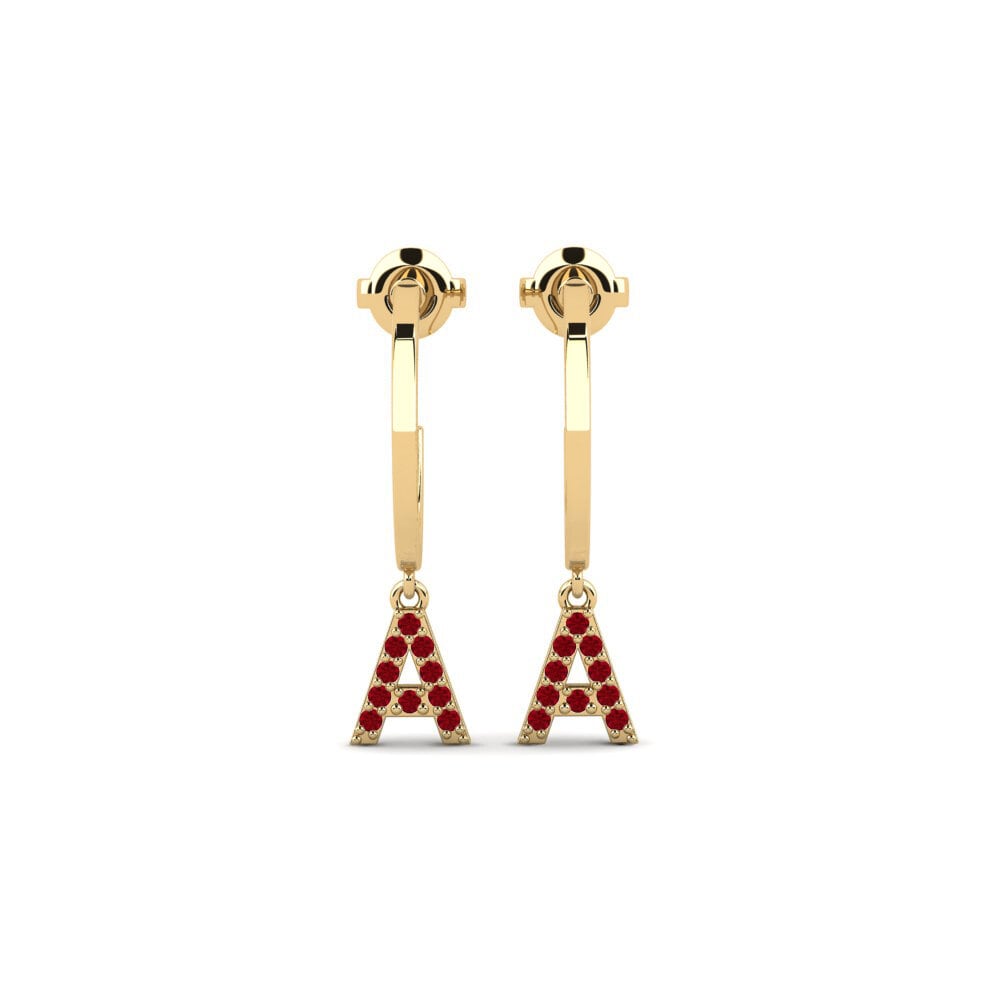 Red Zirconia Women's Earring Bundok - A
