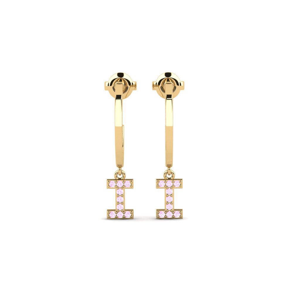 Pink Sapphire Women's Earring Bundok - I