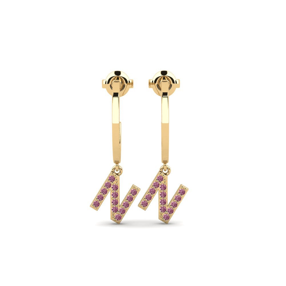 Rhodolite Garnet Women's Earring Bundok - N
