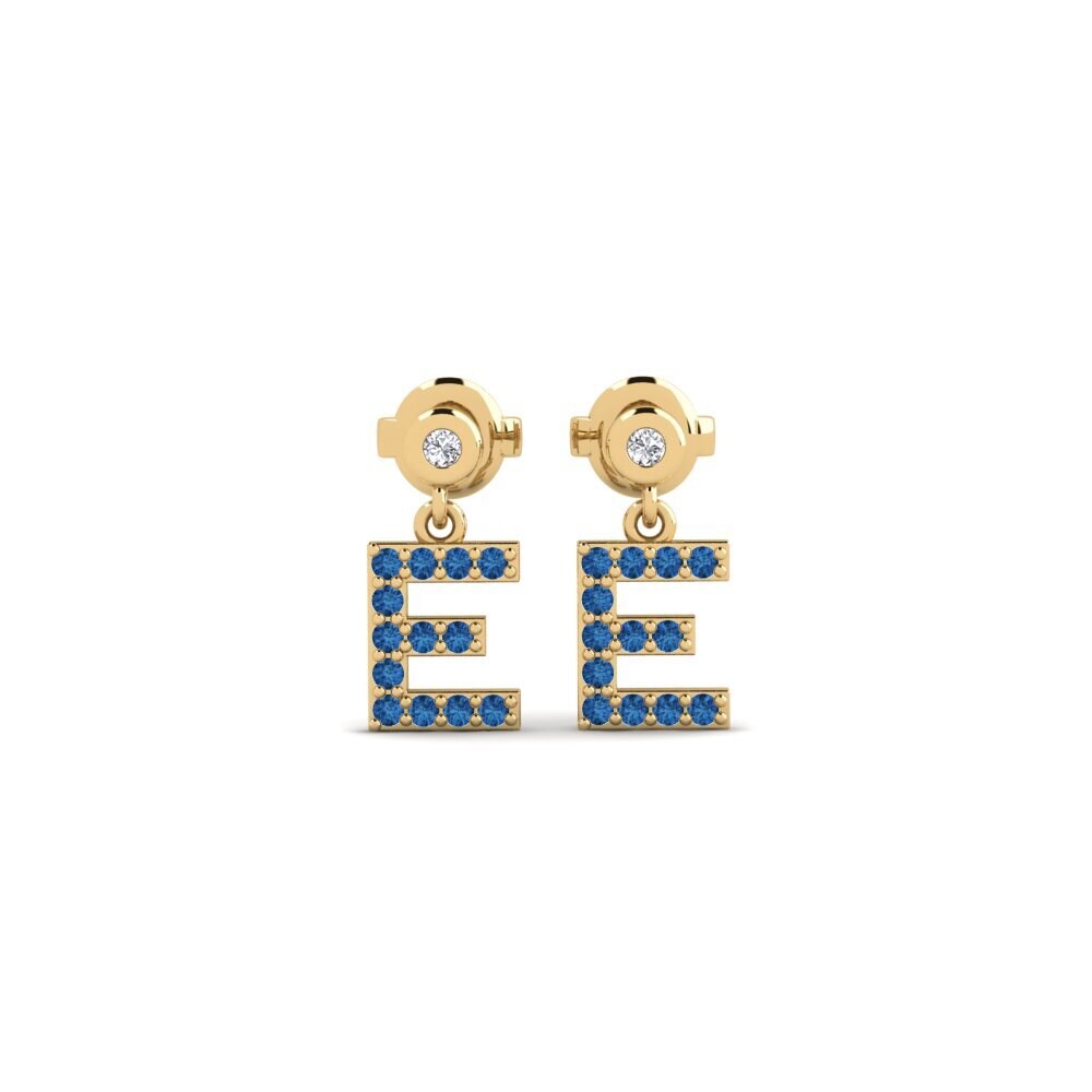 Dark Blue Zirconia Women's Earring Jasorat - E