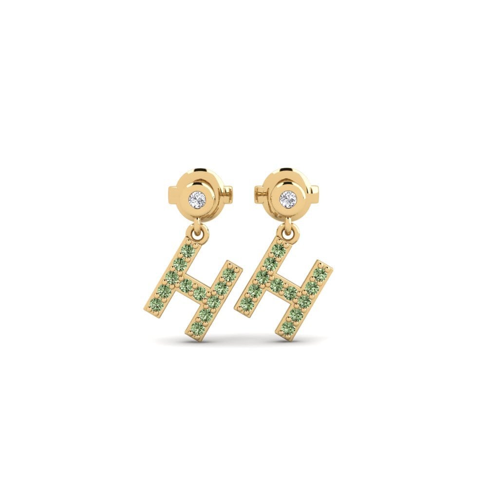 Green Diamond Women's Earring Jasorat - H