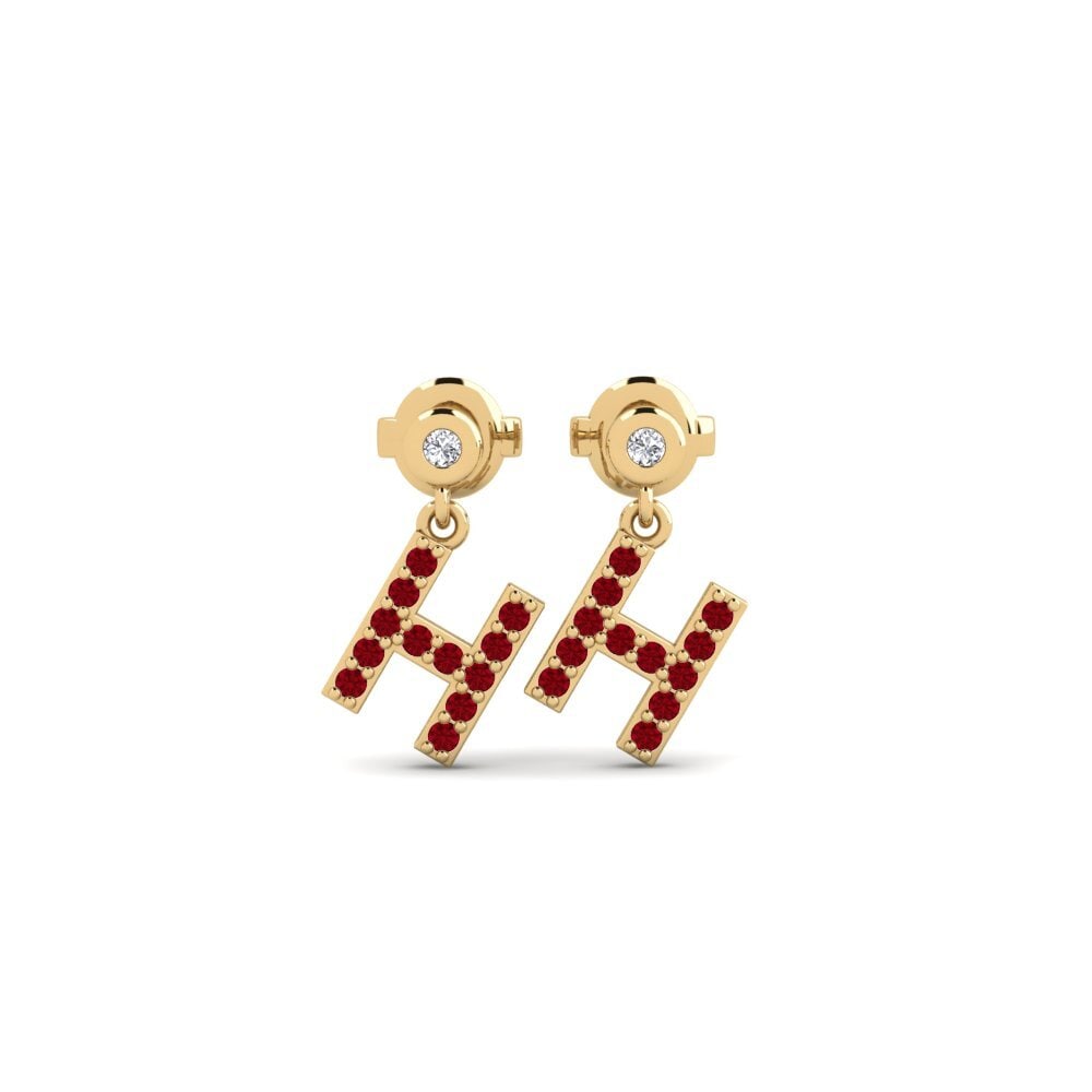 Red Zirconia Women's Earring Jasorat - H