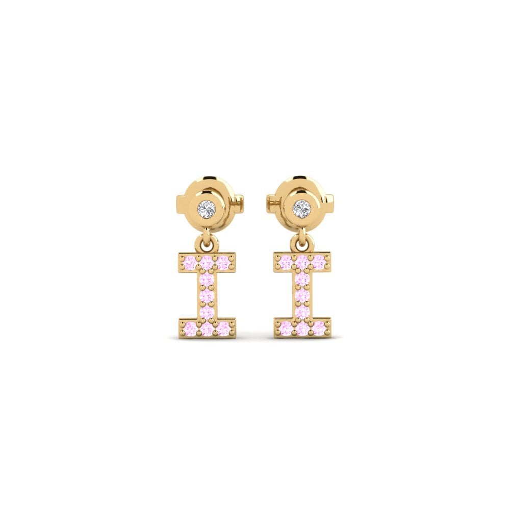 Pink Sapphire Women's Earring Jasorat - I