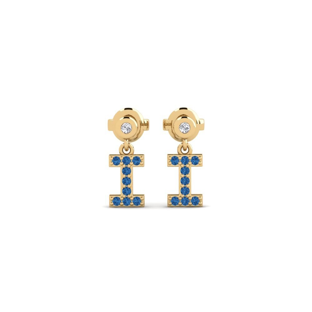 Dark Blue Zirconia Women's Earring Jasorat - I