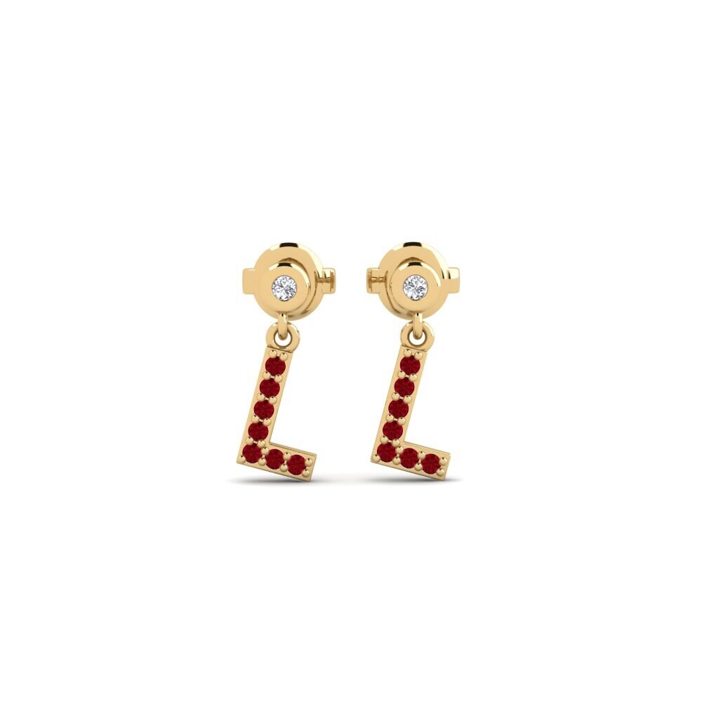 Red Zirconia Women's Earring Jasorat - L