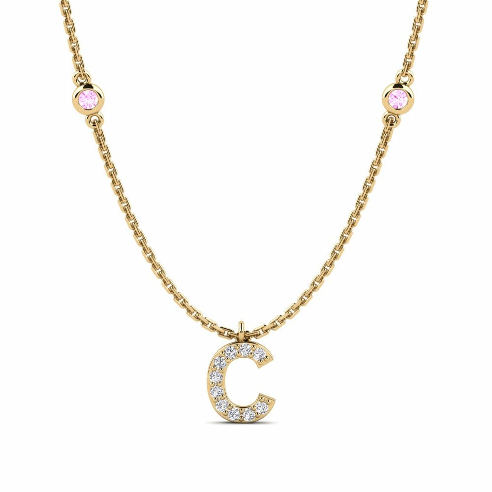 Zafiro Rosado Collar de Mujer Kani - C