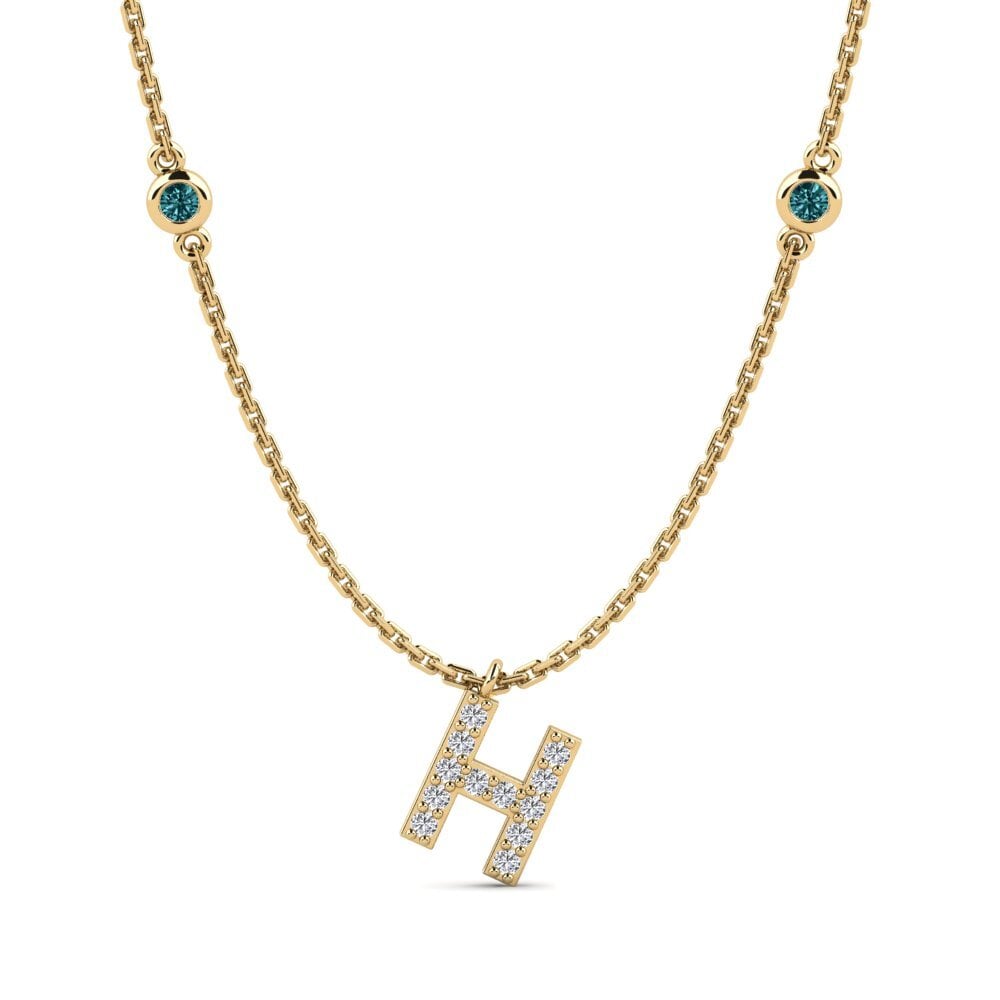 Redondo Diamante Azul Collar de Mujer Kani - H