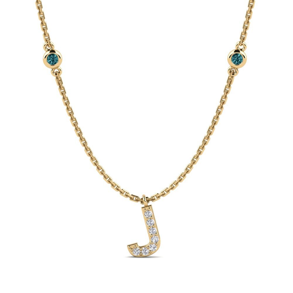 Redondo Diamante Azul Collar de Mujer Kani - J
