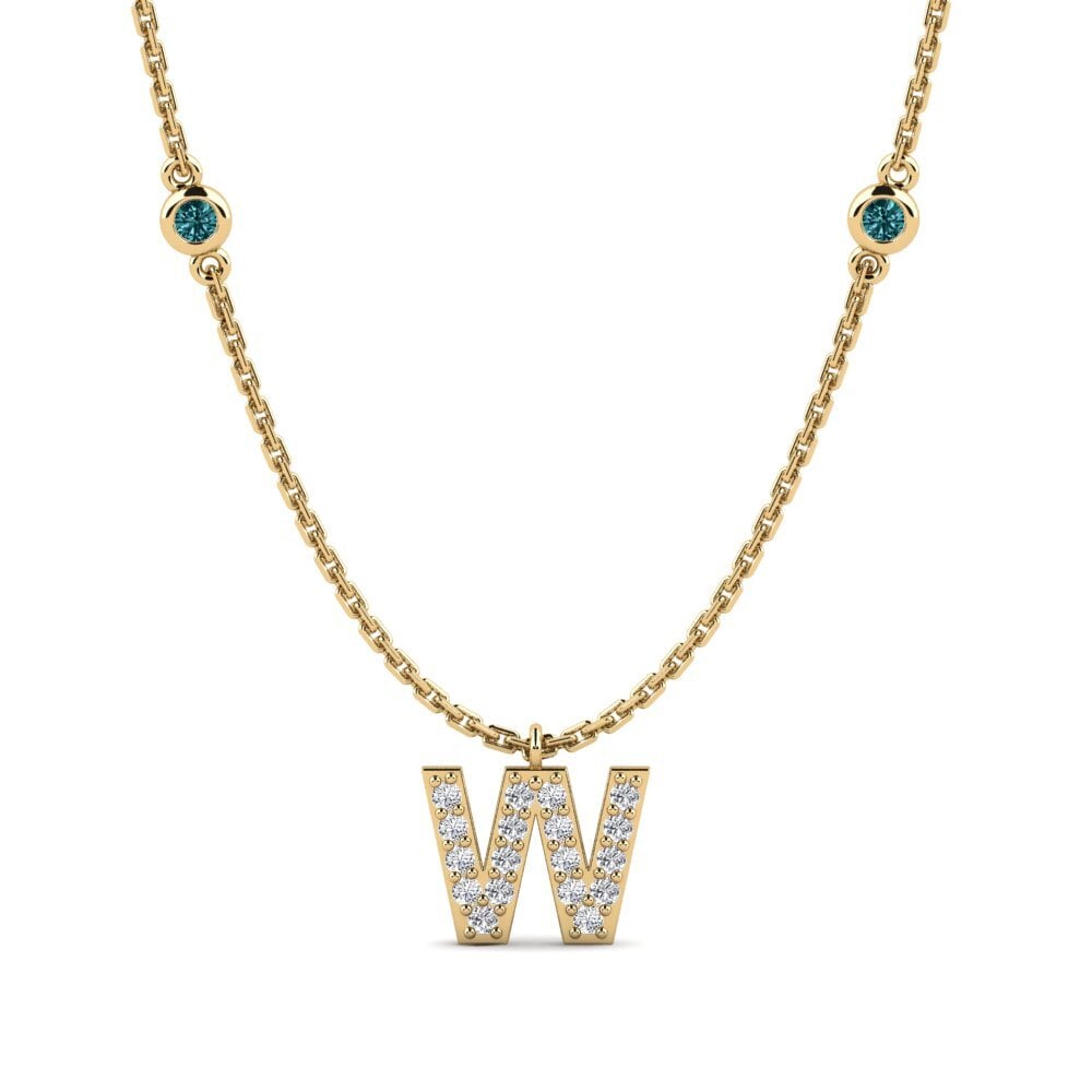 Redondo Diamante Azul Collar de Mujer Kani - W