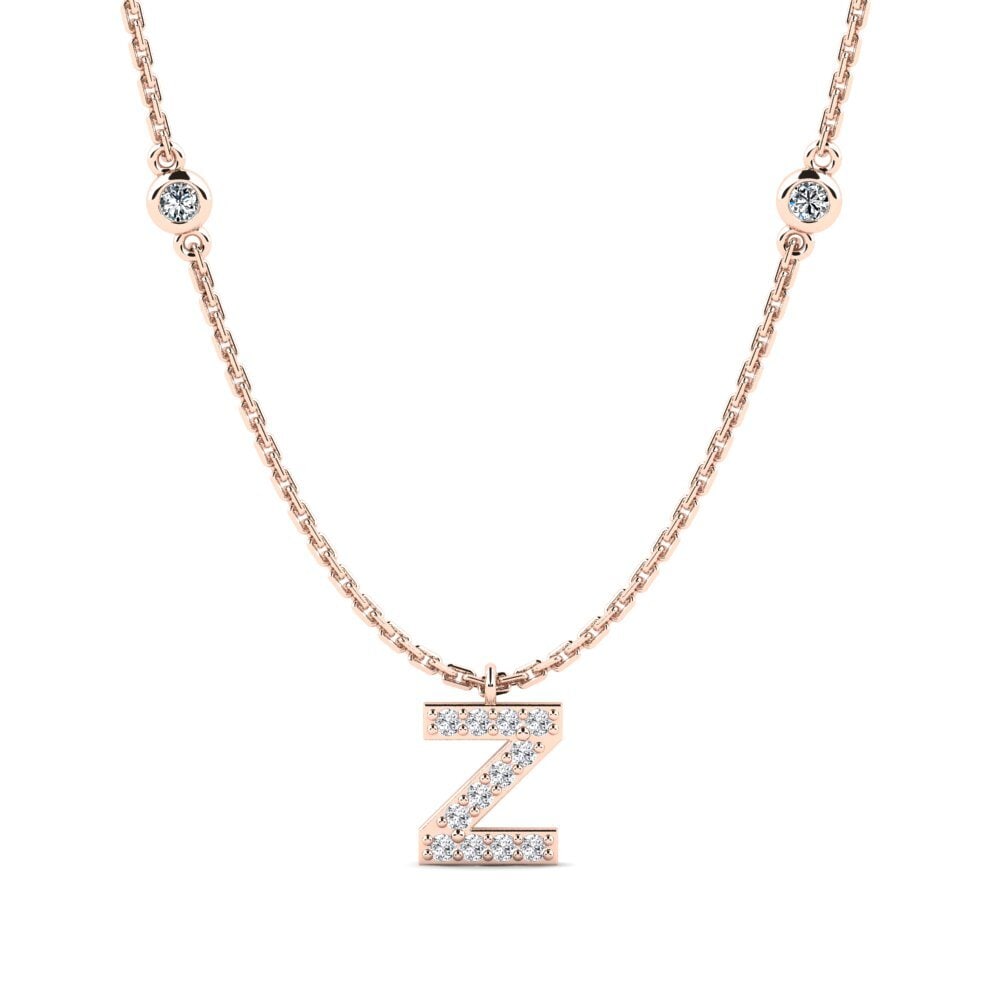 Rotgold 375 Zirkonia Damen halskette Kani - Z