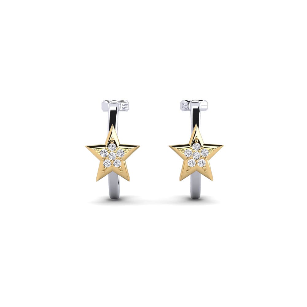18ct White / Yellow Gold Women's Earring Boselamose