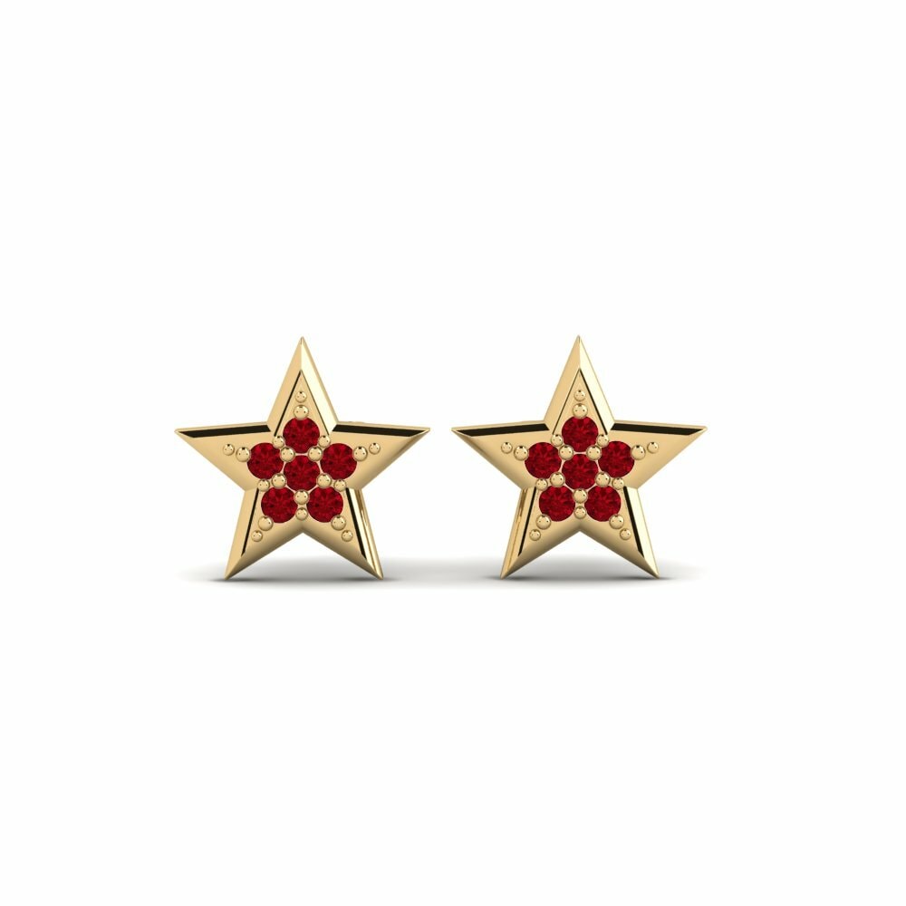 Zircone Rouge Boucle d'oreille femme Holger