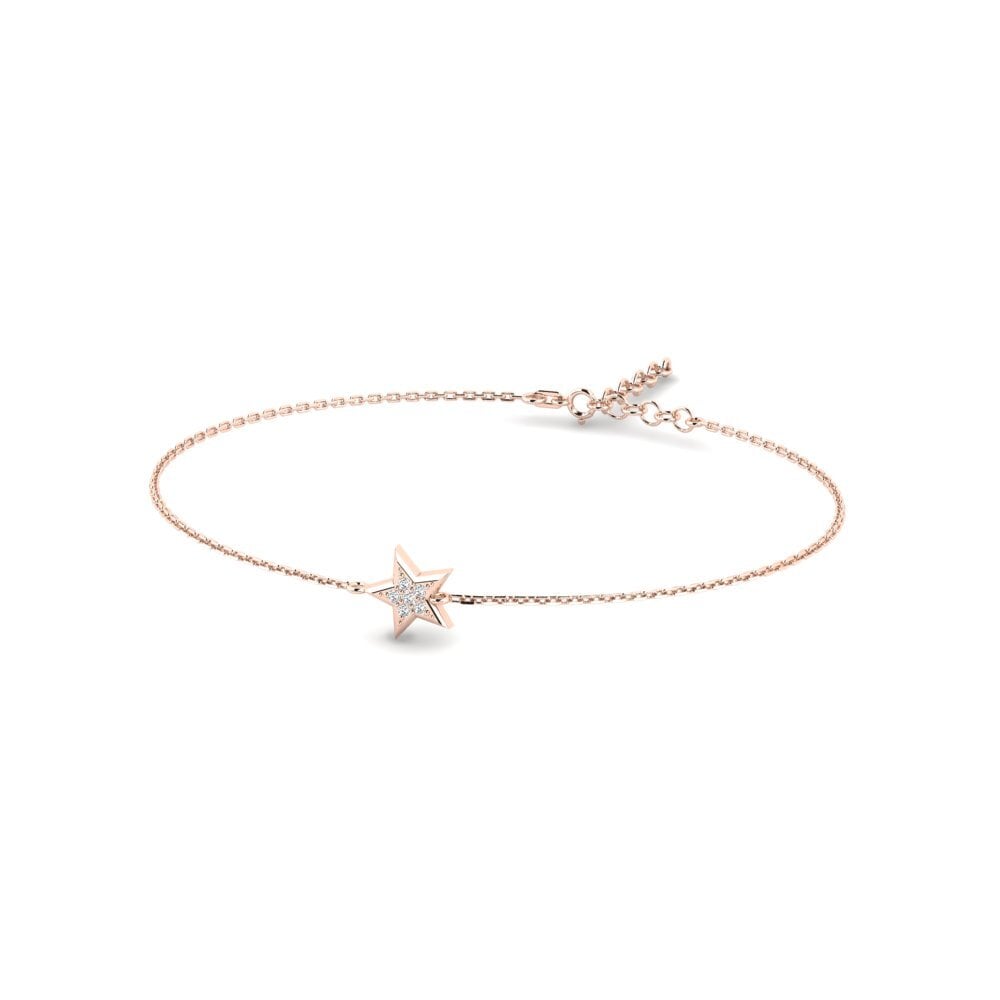 9ct Rose Gold Moissanite Women's Bracelet Mmutla