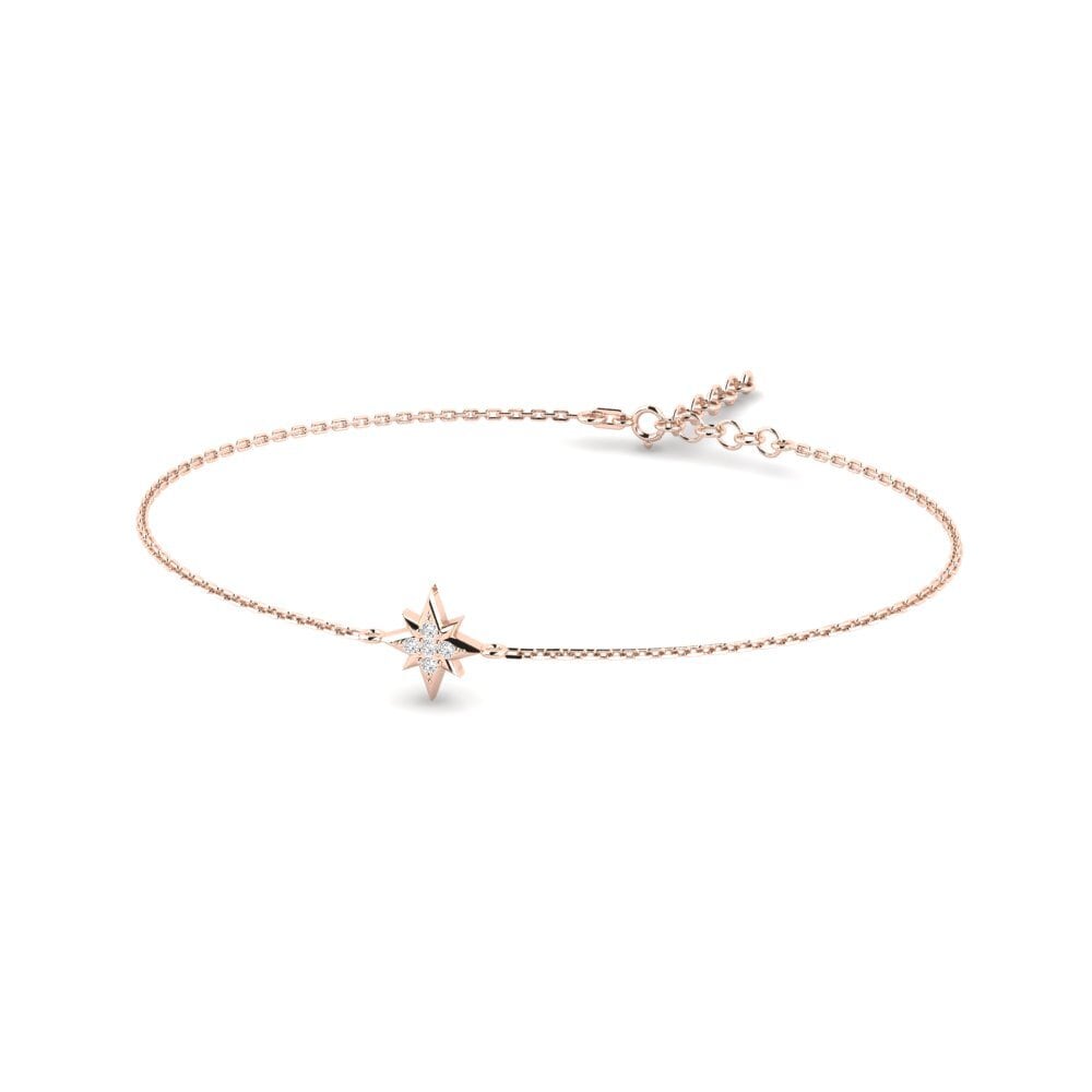 9ct Rose Gold Moissanite Women's Bracelet Phadima