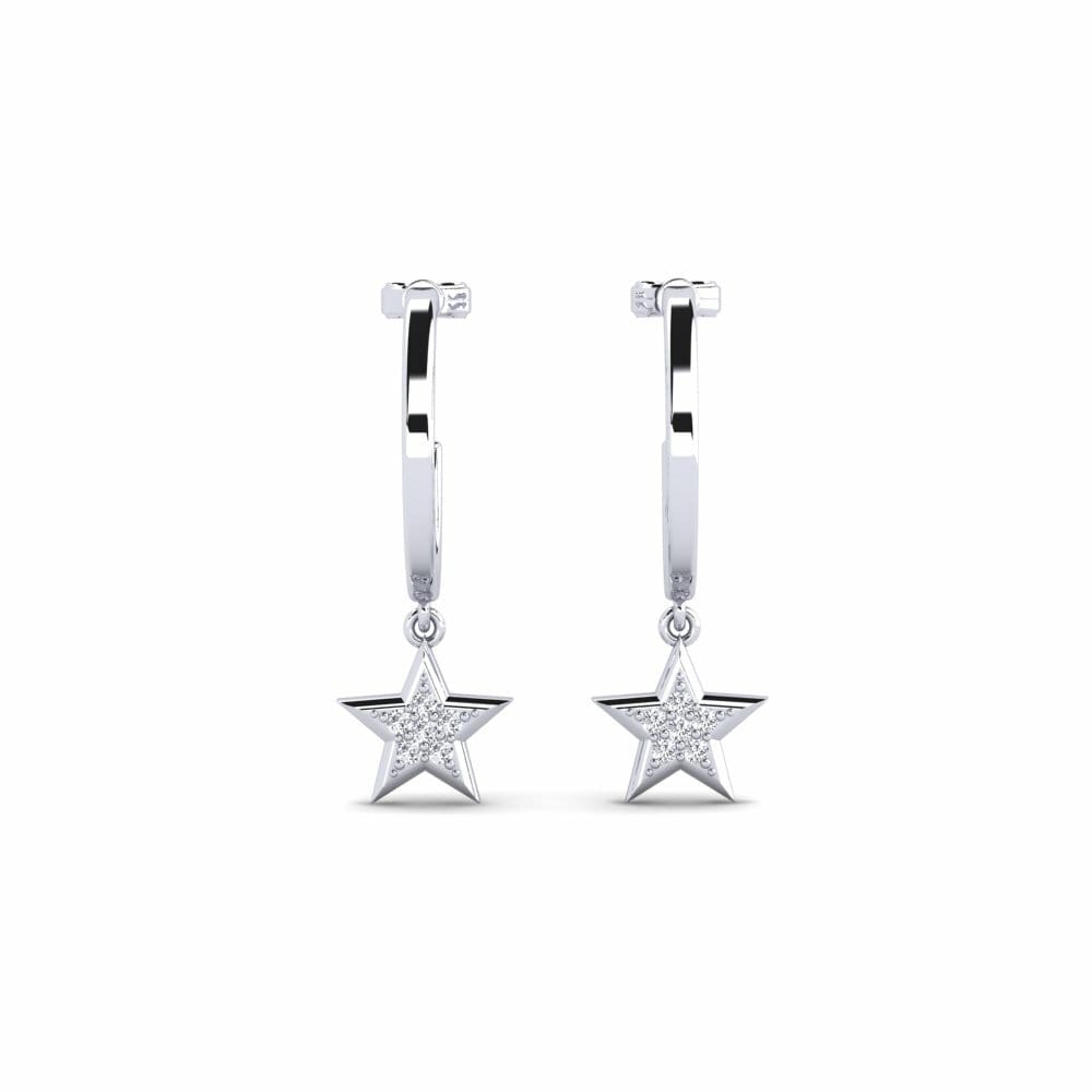 18K White Gold Women's Earring Sebaka