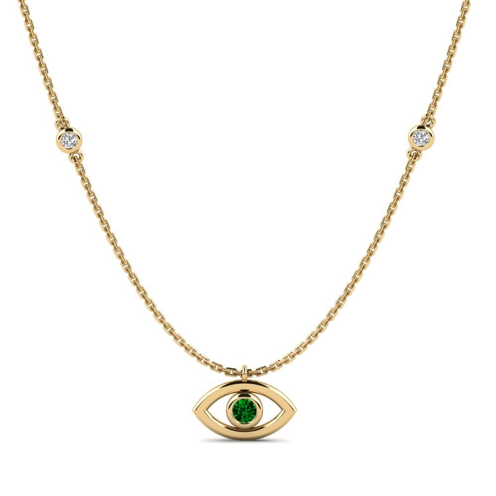 Zircônia Verde Colares Feminino Armuvannya
