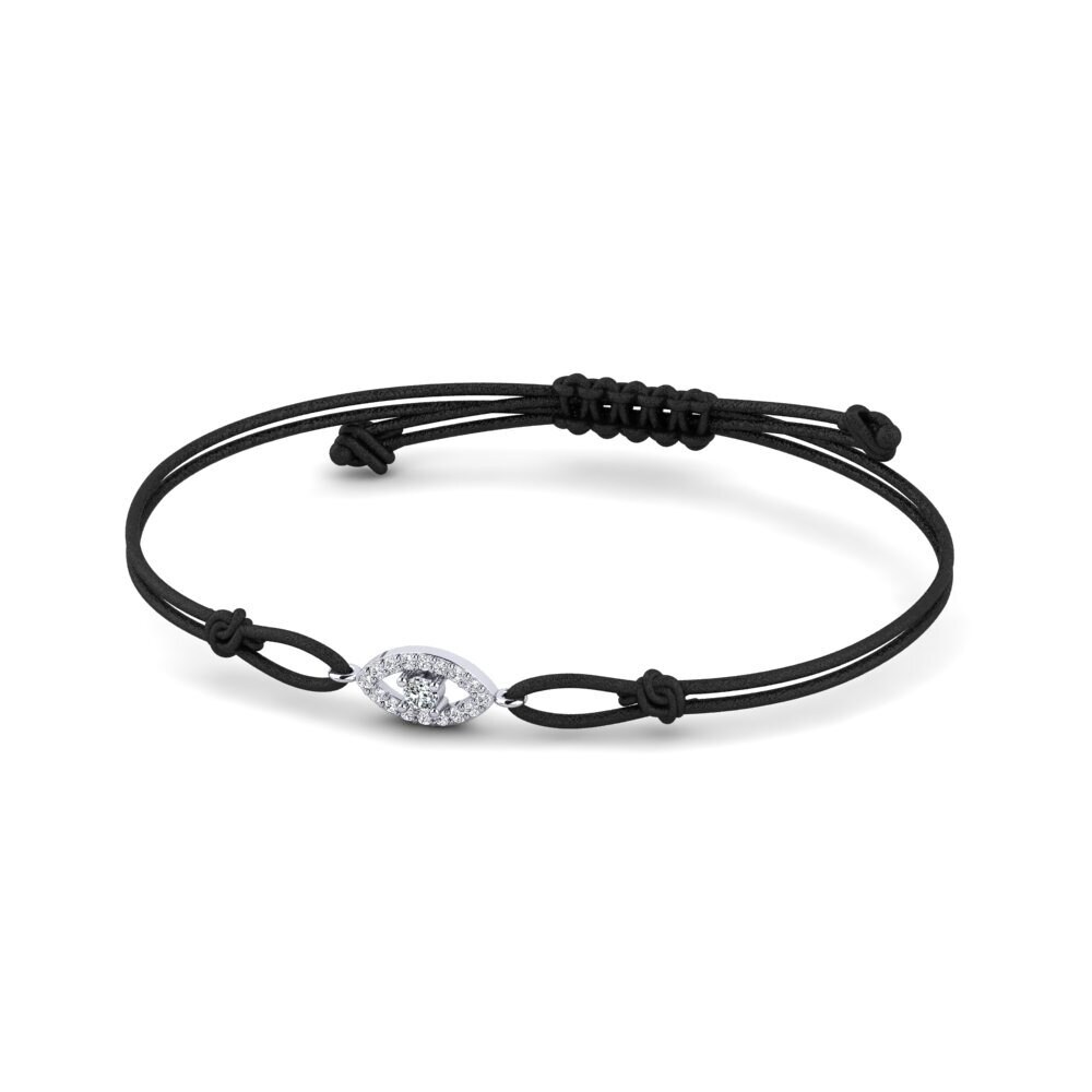 Platino Circonita Pulsera de cordón Oyevipper