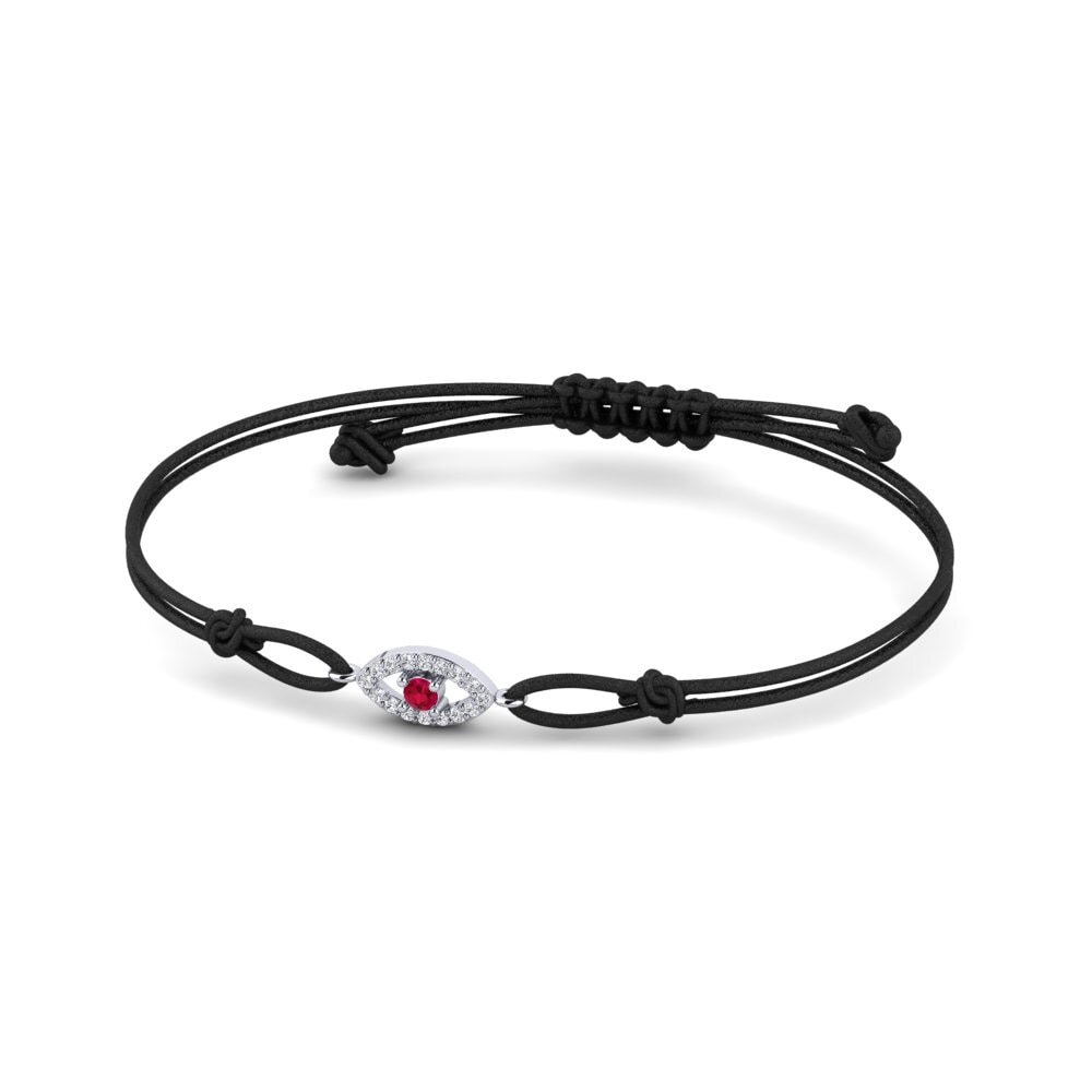 950 Platinum Ruby Cord Bracelet Oyevipper