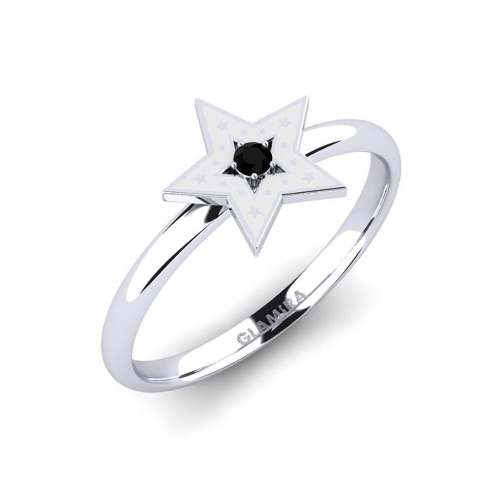 Diamante Negro Anillo Taniksc