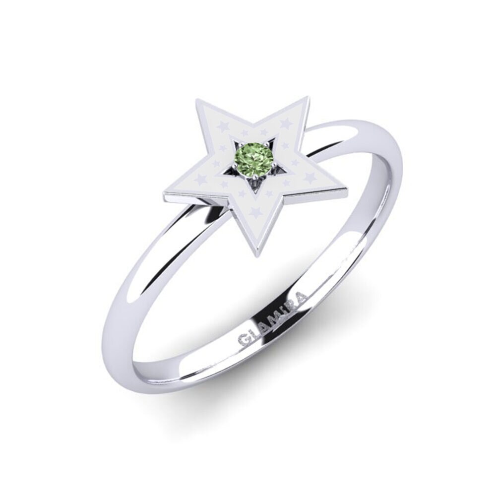 Diamante Verde Anillo Taniksc